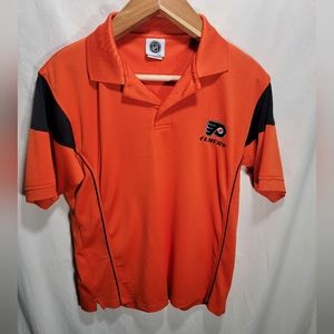 🖤 NHL Philadelphia Flyers orange & black licensed polo in amazing condition 🧡